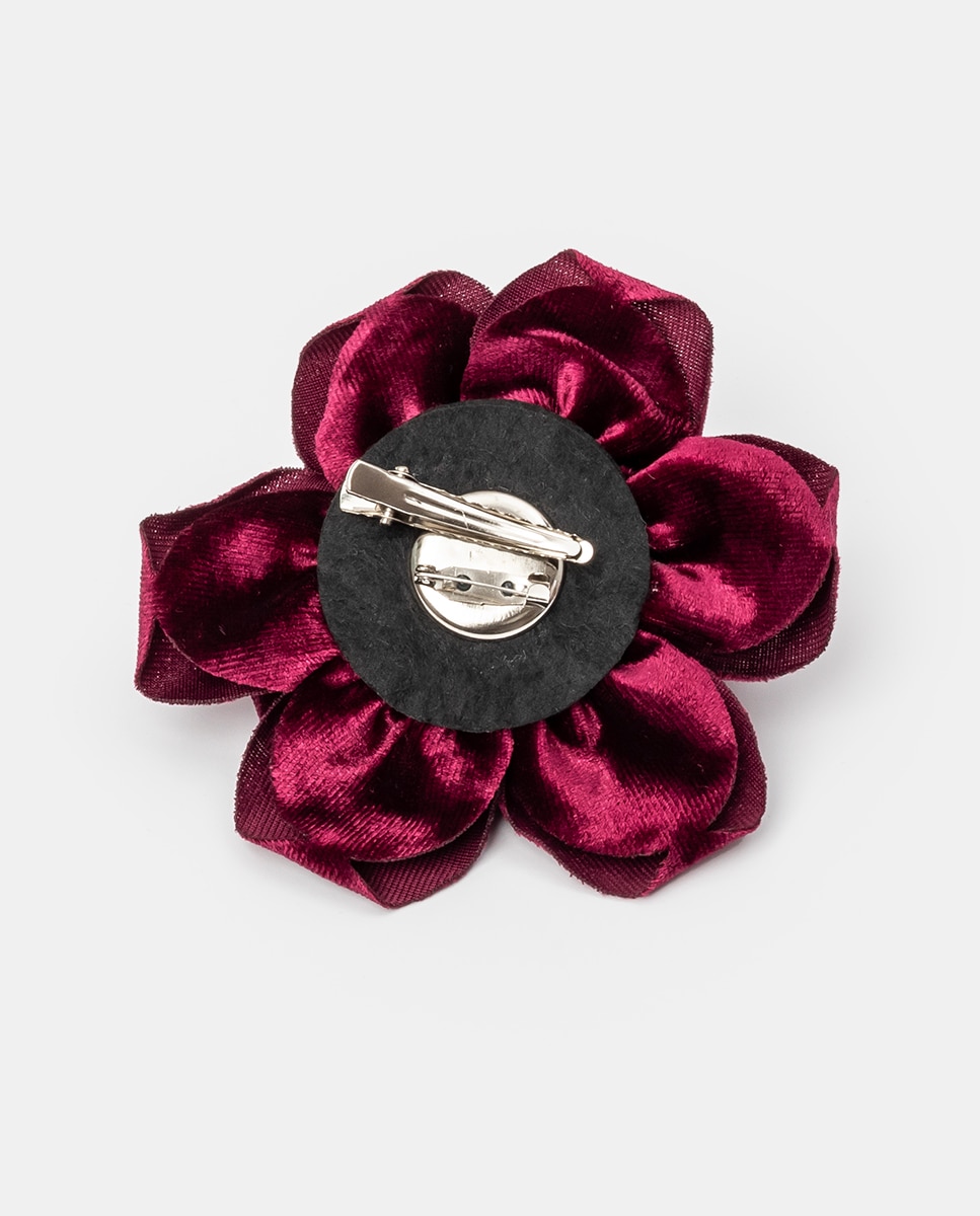 Clip pico-pato broche Rosa tercipelo - Siena - Granate Granate-2