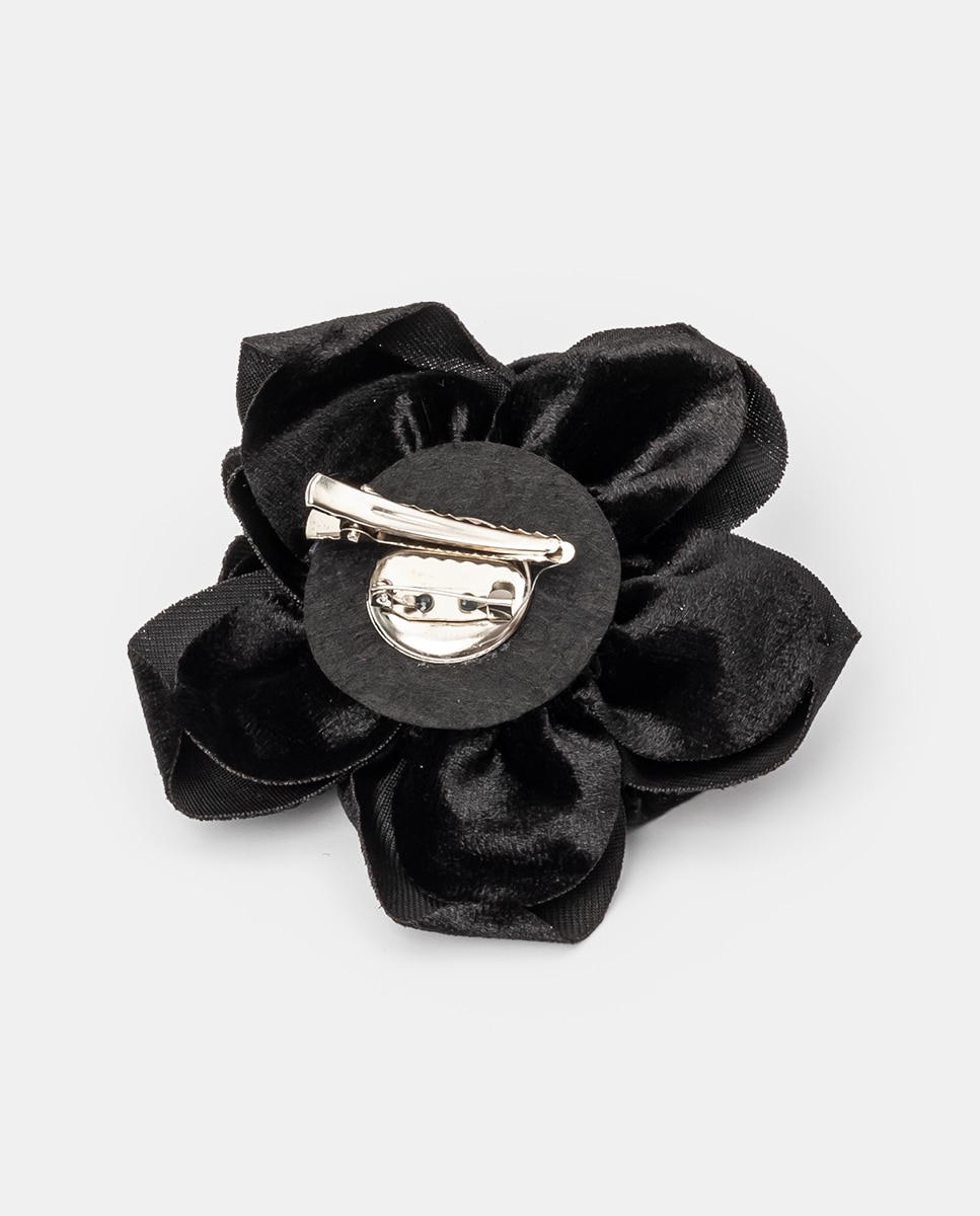 Clip pico-pato broche Rosa tercipelo - Siena - Negro Negro-2