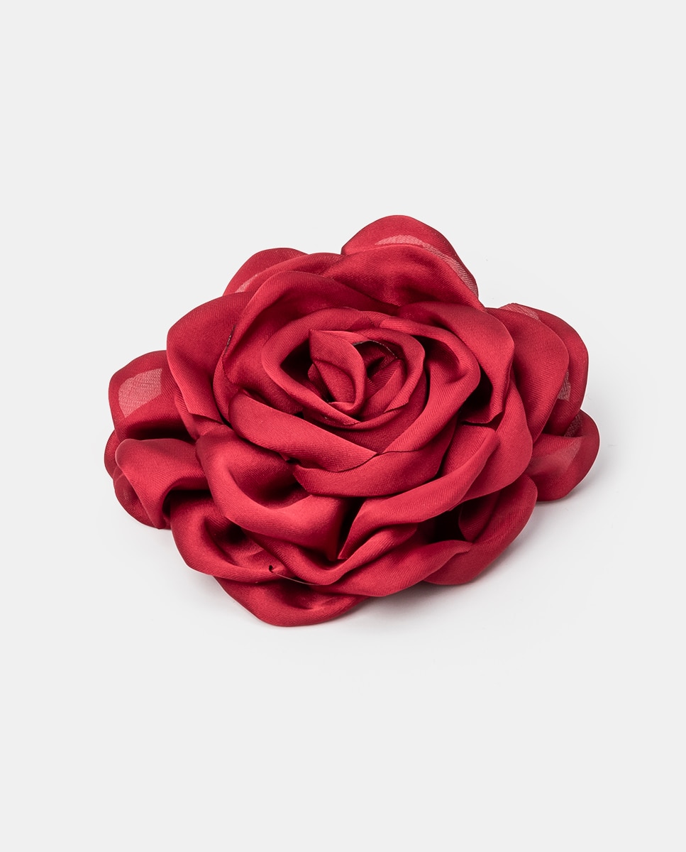 Imagen 0 de Clip pico-pato broche Clavel  grande satén Rojo