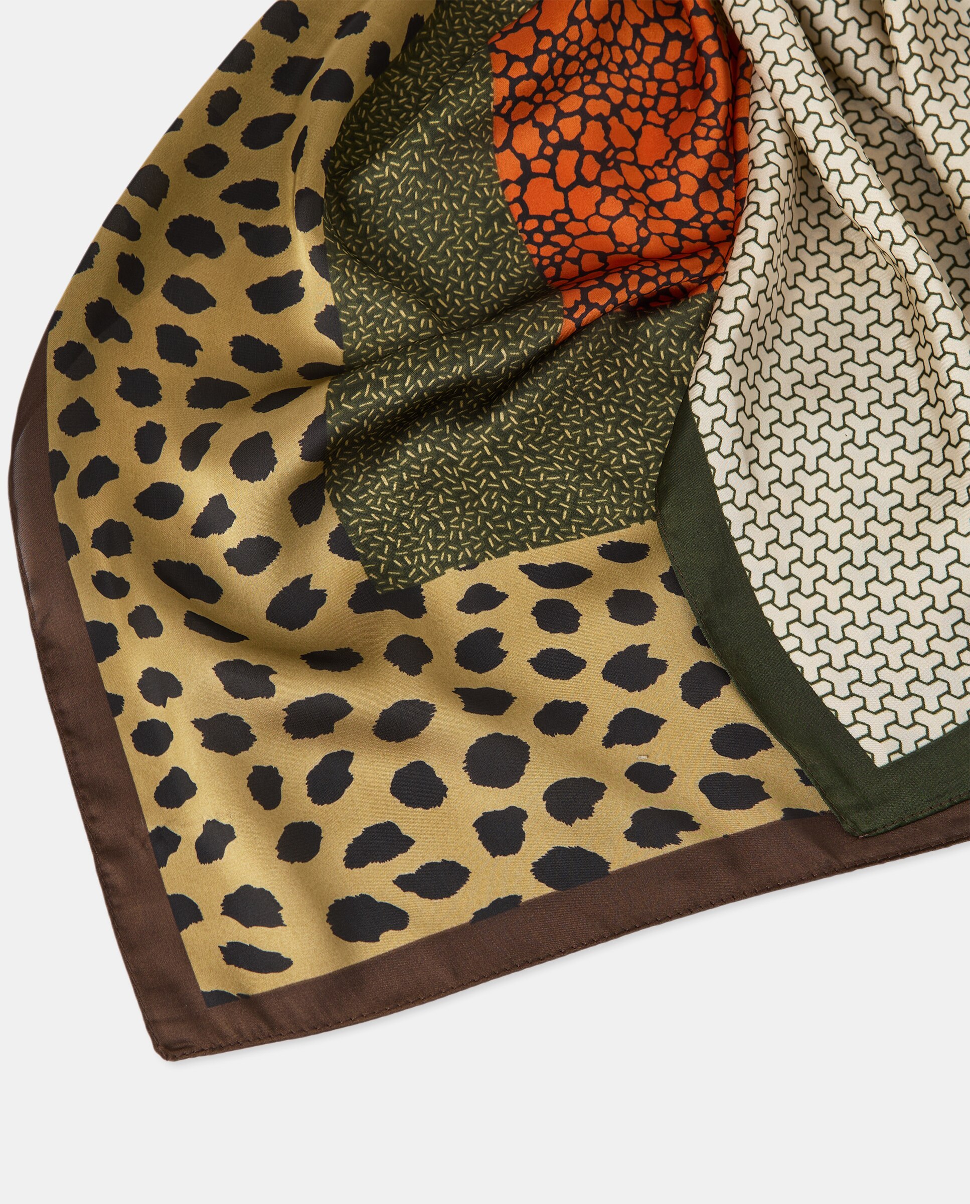 Lenço com Estampados Laranja-2