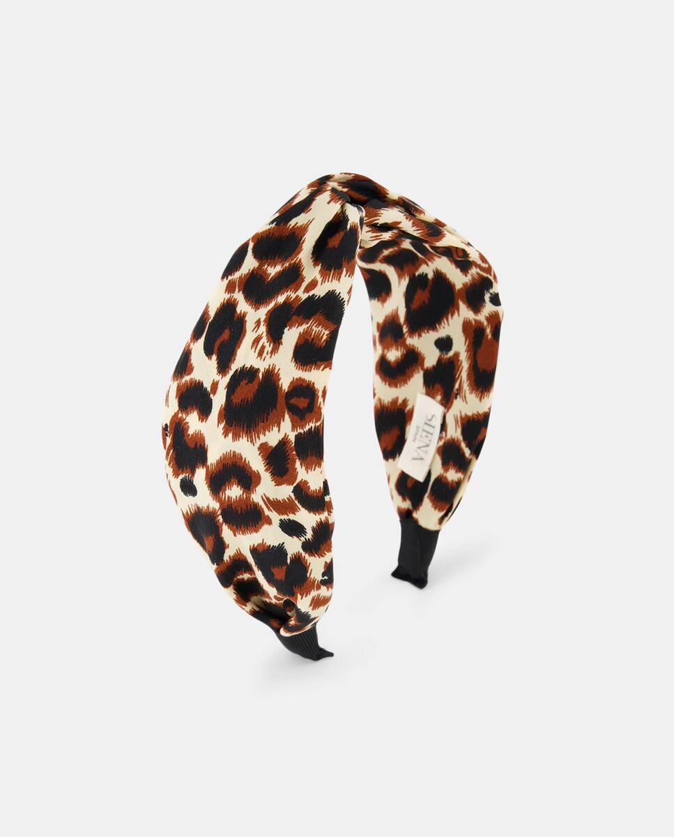 Bandolete Cruzada com Animal Print Castanho-escuro-1