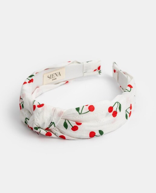 Imagem 0 de Bandolete com Nó em Tecido Ibicenco com Cerejas