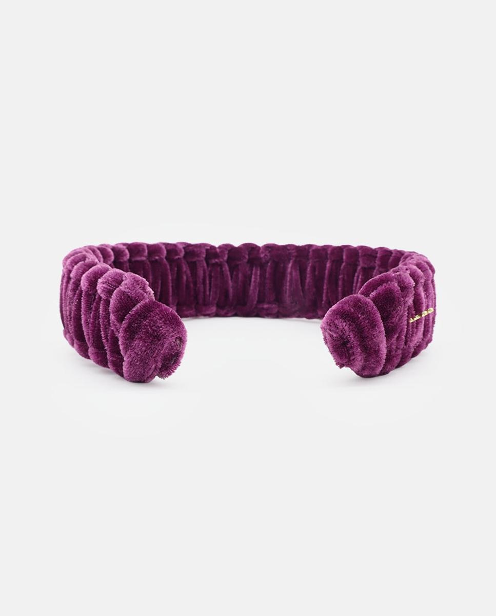 Bandolete Entrançada em Veludo Roxo-4
