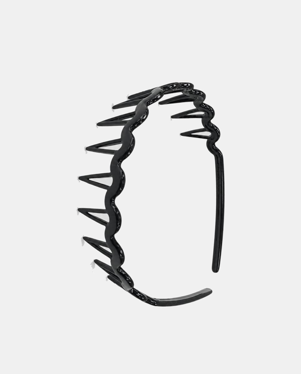 Imagen 0 de DIADEMA ONDAS PINCHOS Negro