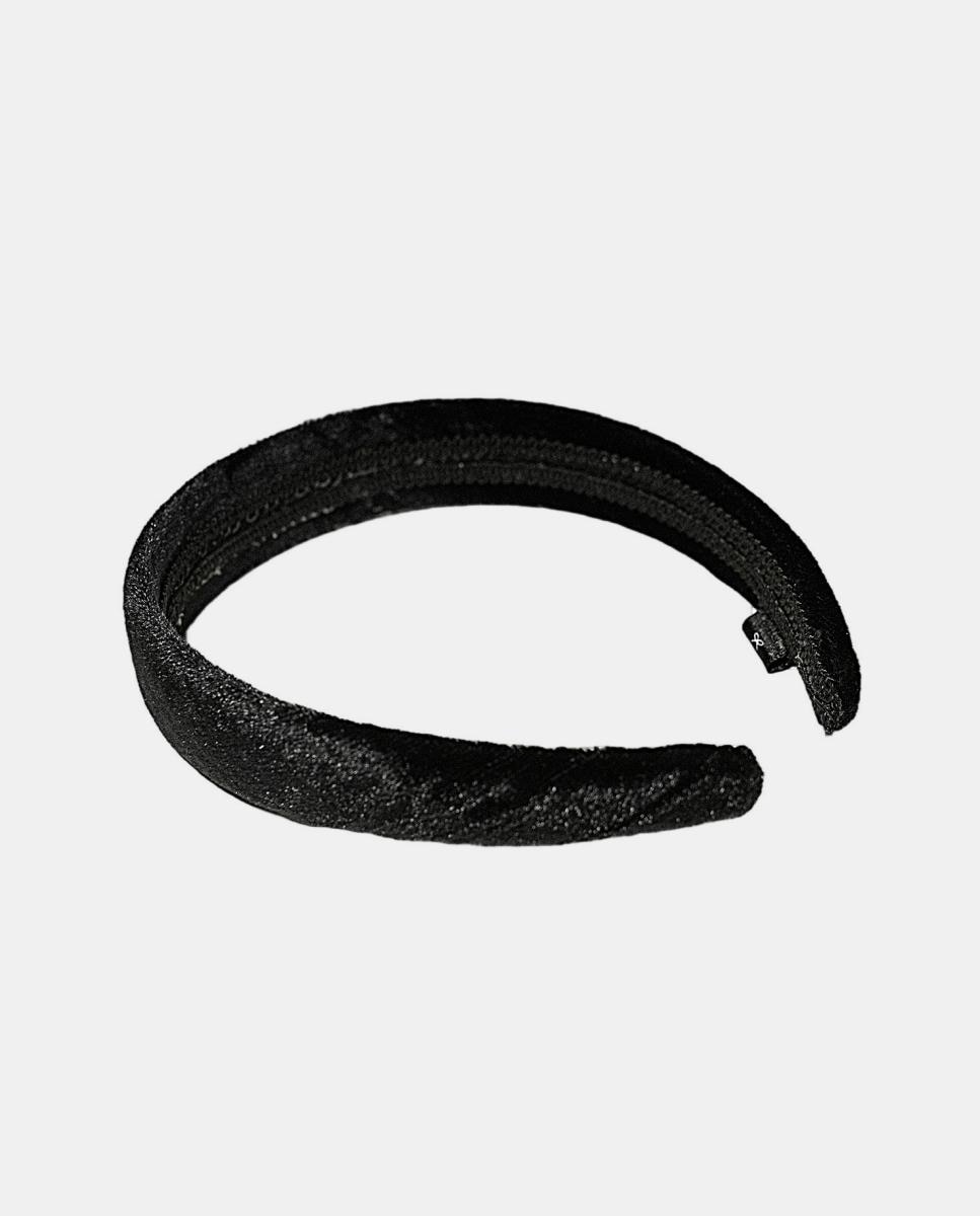 Bandolete de veludo preto Preto-1