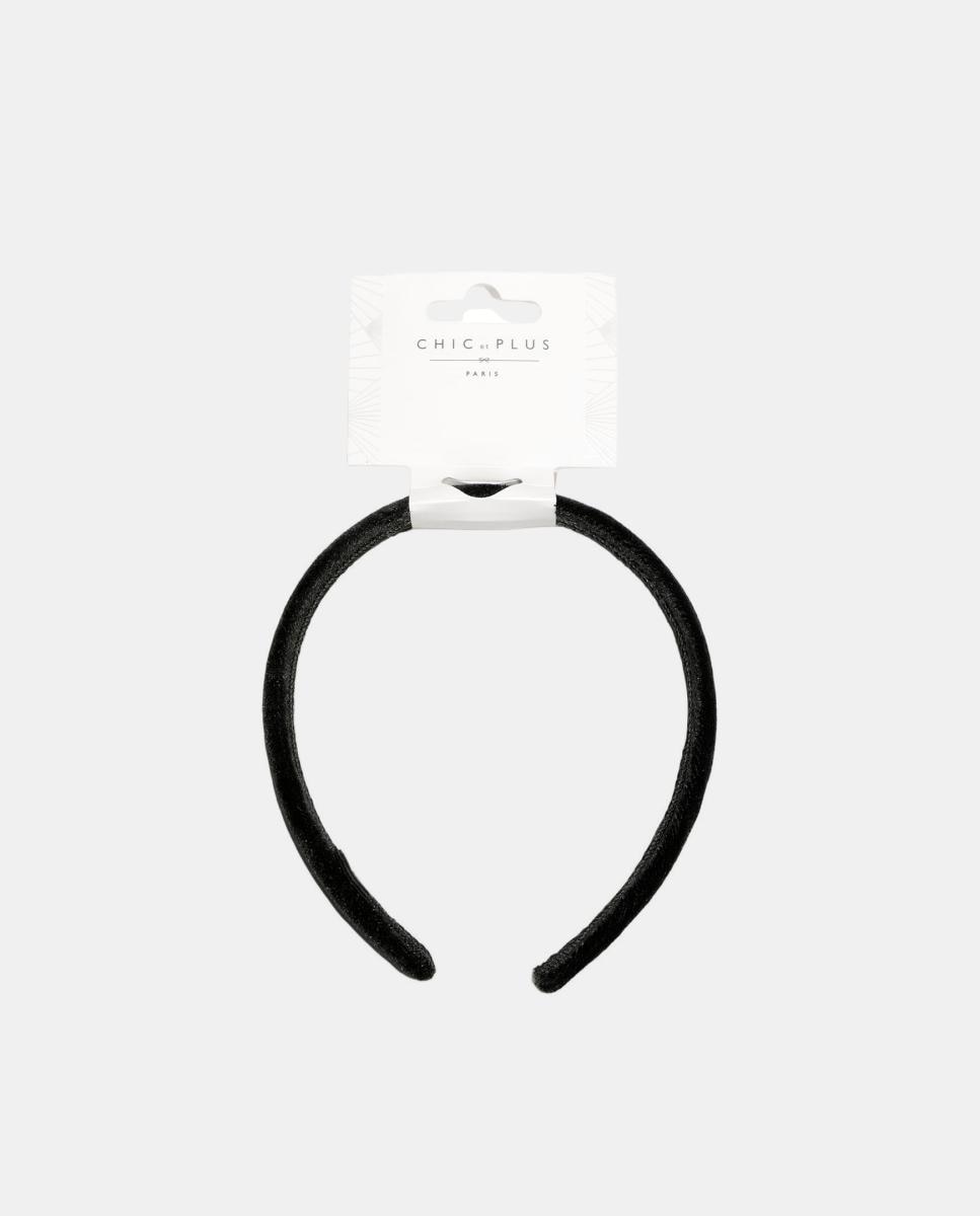 Bandolete de veludo preto Preto-2