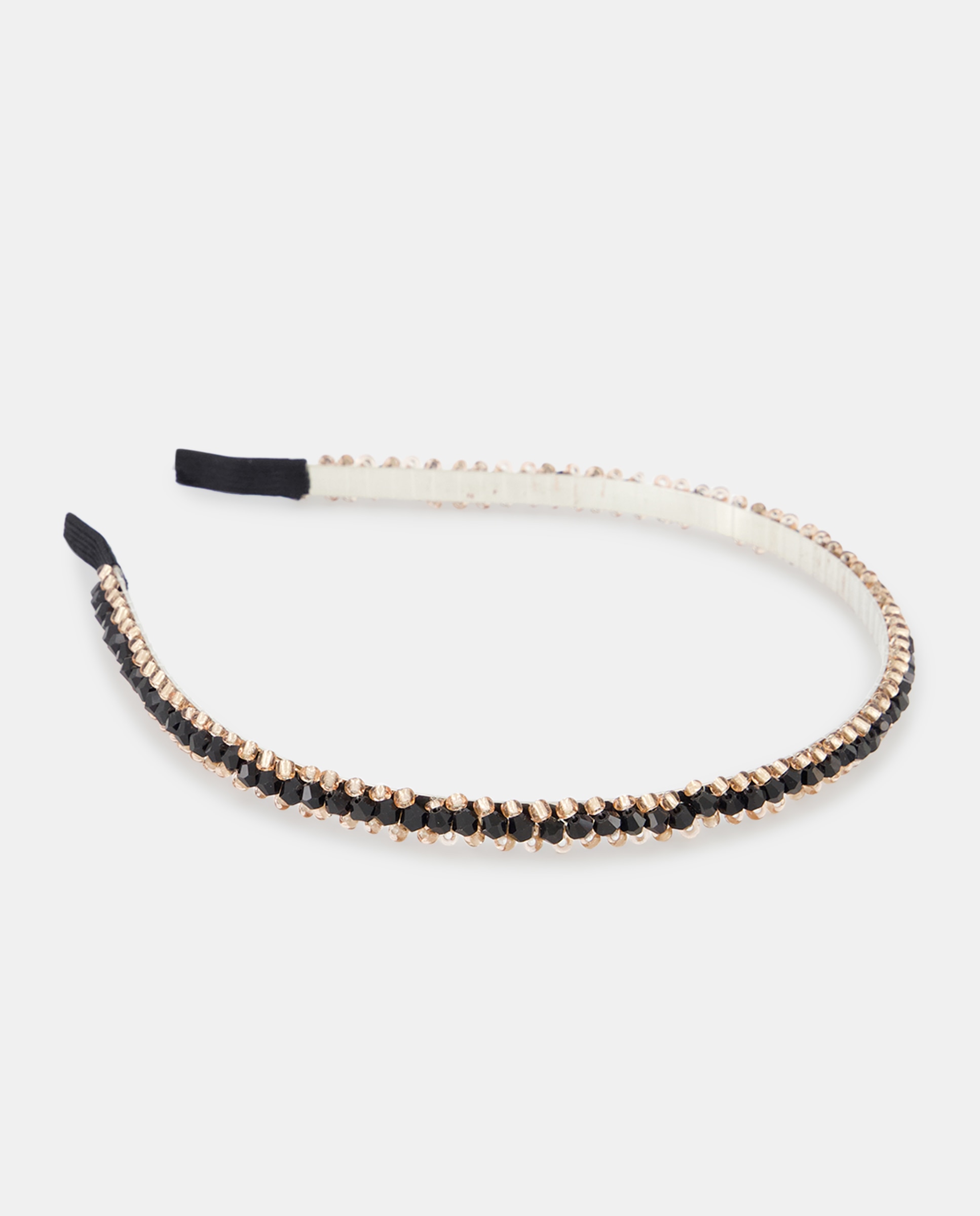 Bandolete Fina com Strass - Preto Preto-1