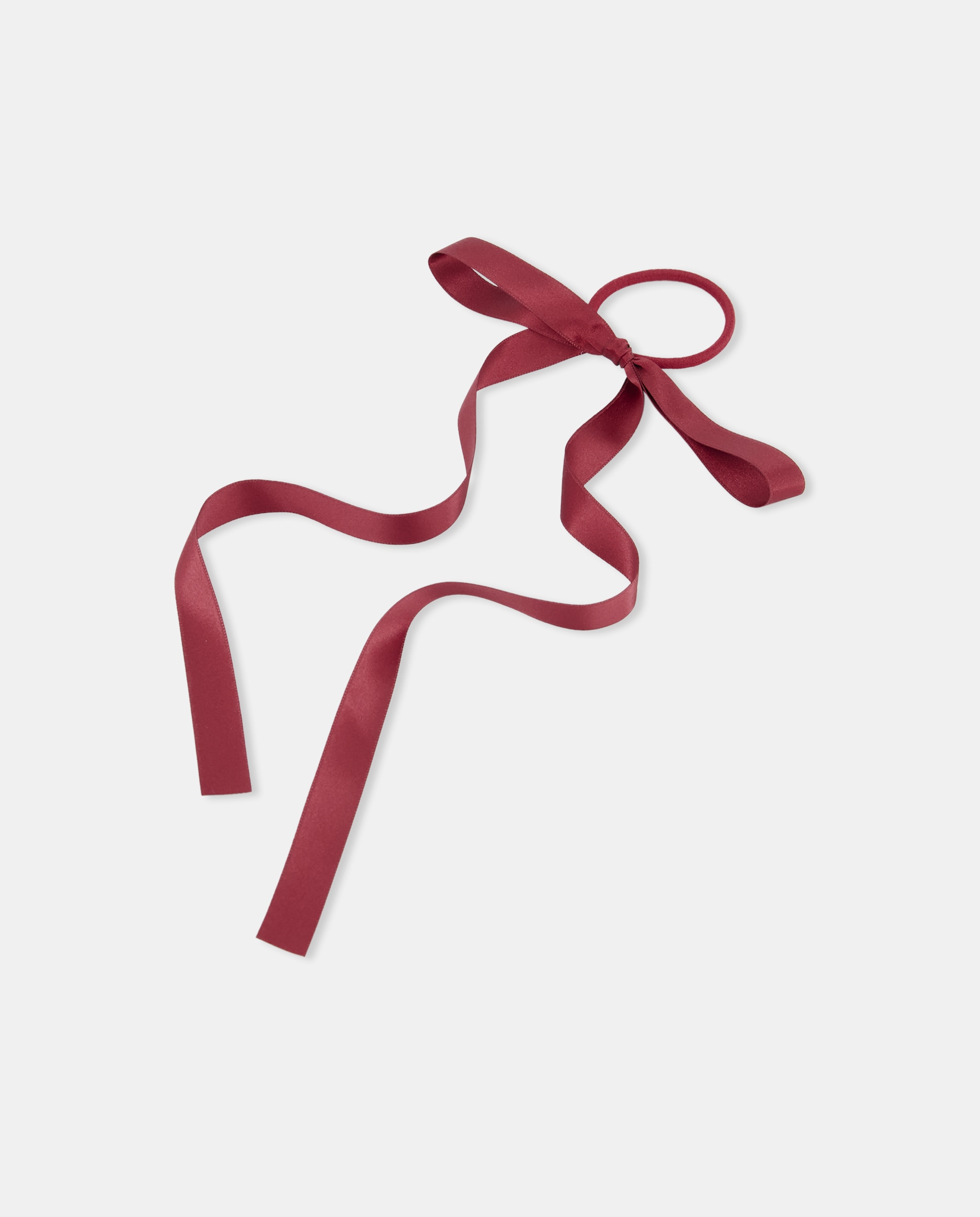 Elástico com Laço Comprido de Cetim Vermelho-1