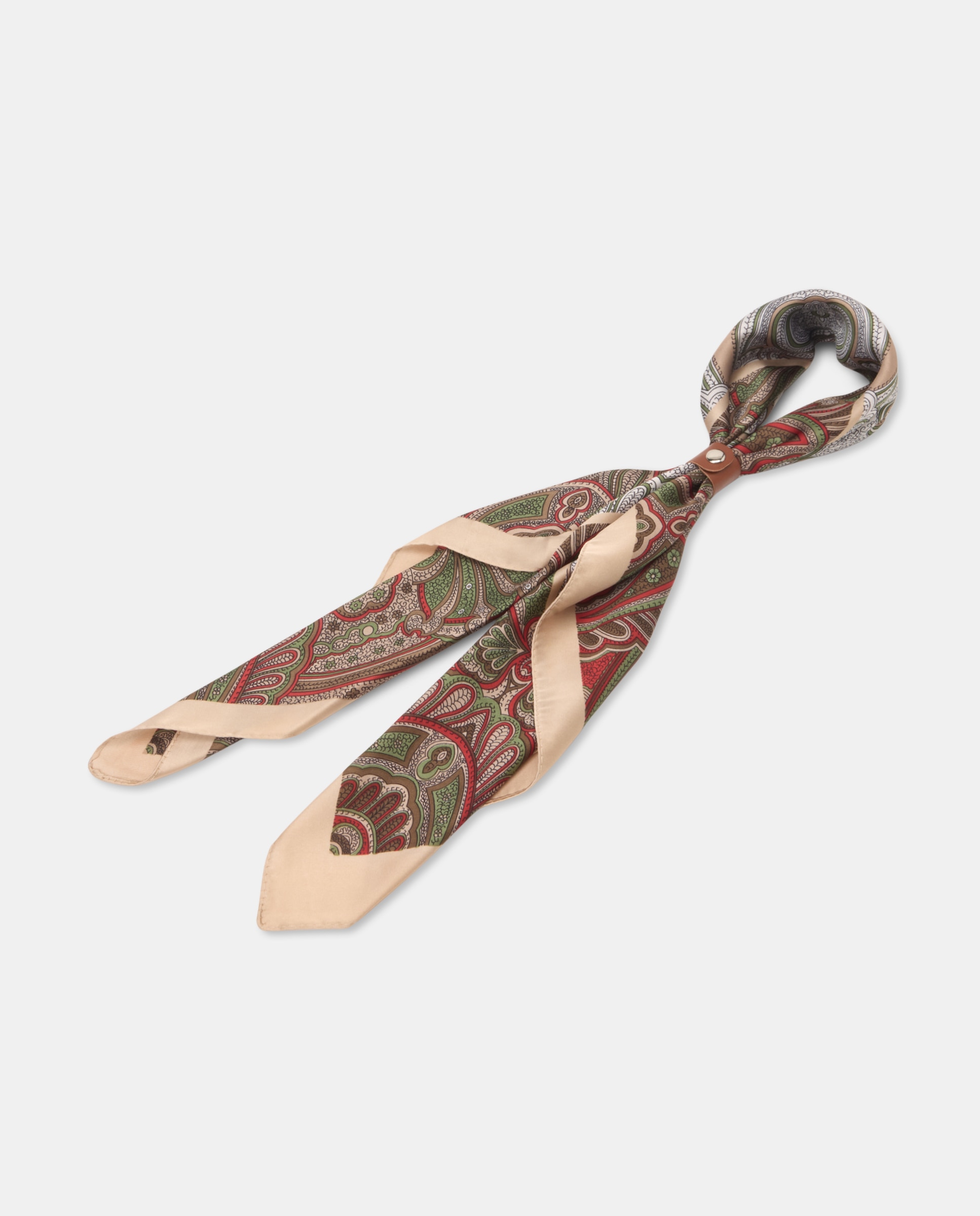 Lenço Adamascado Bege-1