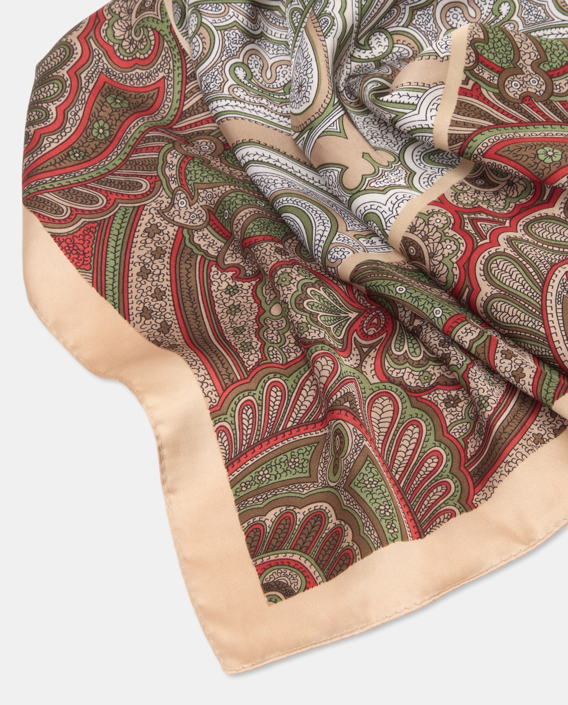 Lenço Adamascado Bege-2