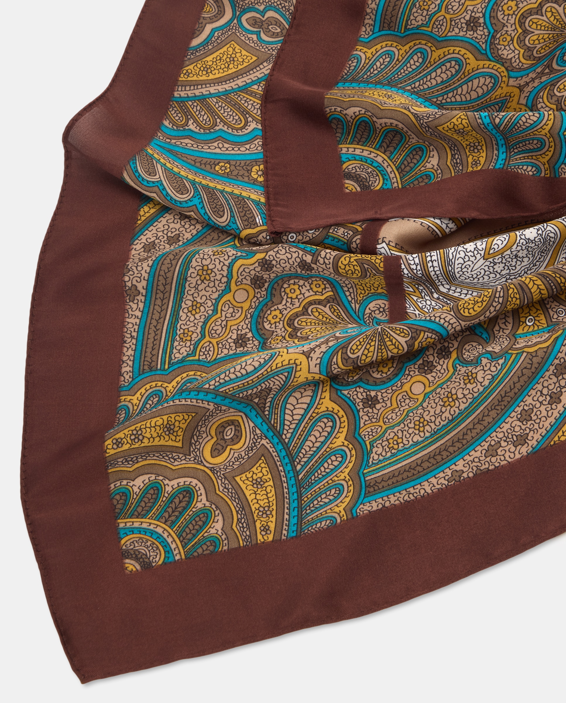 Lenço Adamascado Castanho-2