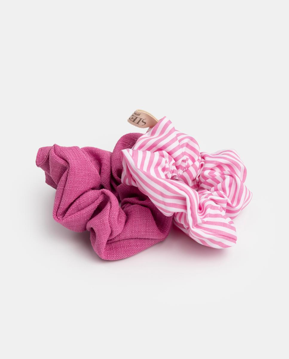 Imagem 0 de Pack de Elásticos Scrunchie Liso+Riscas
