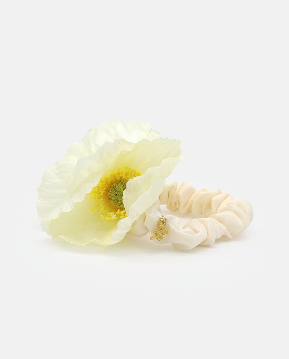 Elástico com Flor - Branco Branco-2