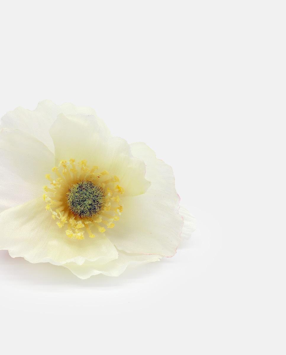 Elástico com Flor - Branco Branco-4