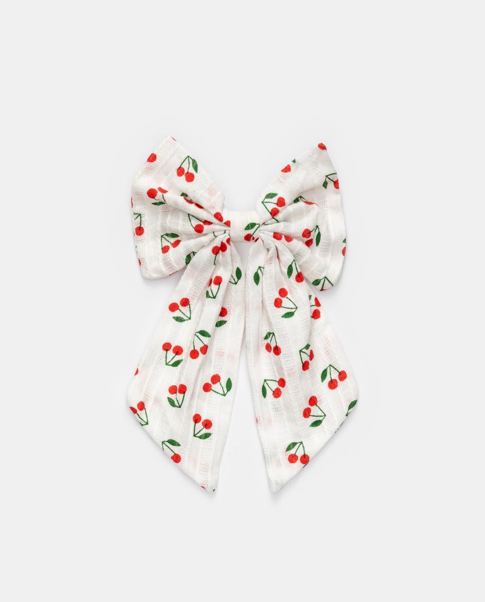 Imagem 0 de Travessão com Laçada às Riscas em Tecido Ibicenco com Cerejas