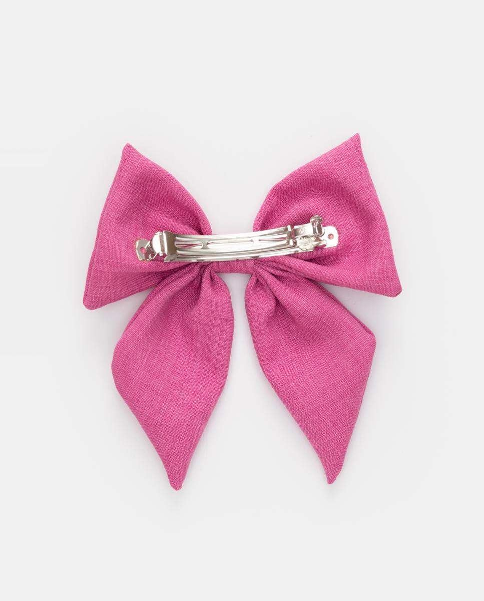 Travessão com Laçada e Pontas com Textura de Verão Rosa-2