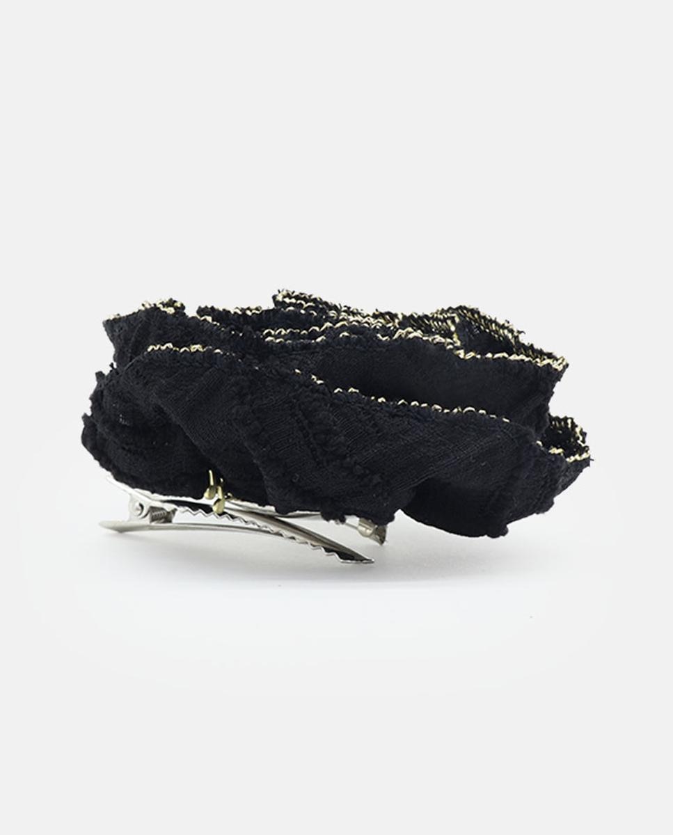 Clip de Flor Multiposições Preto-3