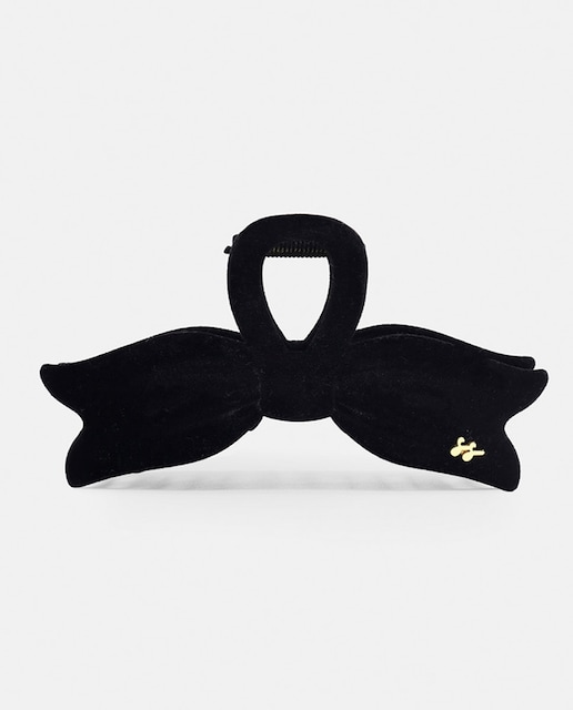 Imagem 0 de PR Mola de Veludo com Laço - Preto