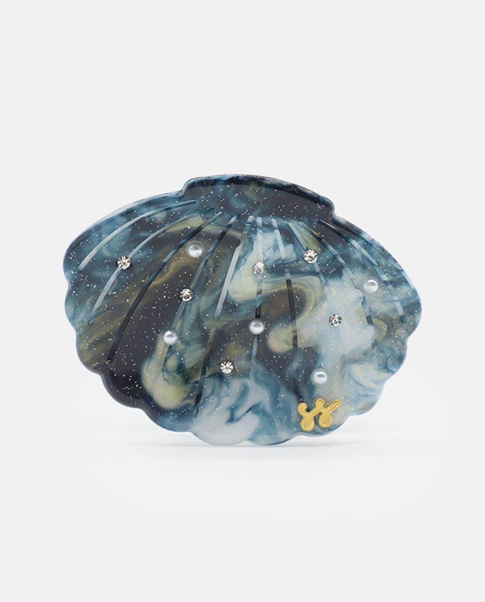 Imagem 0 de Mola de Concha com Pérolas - Cinzento