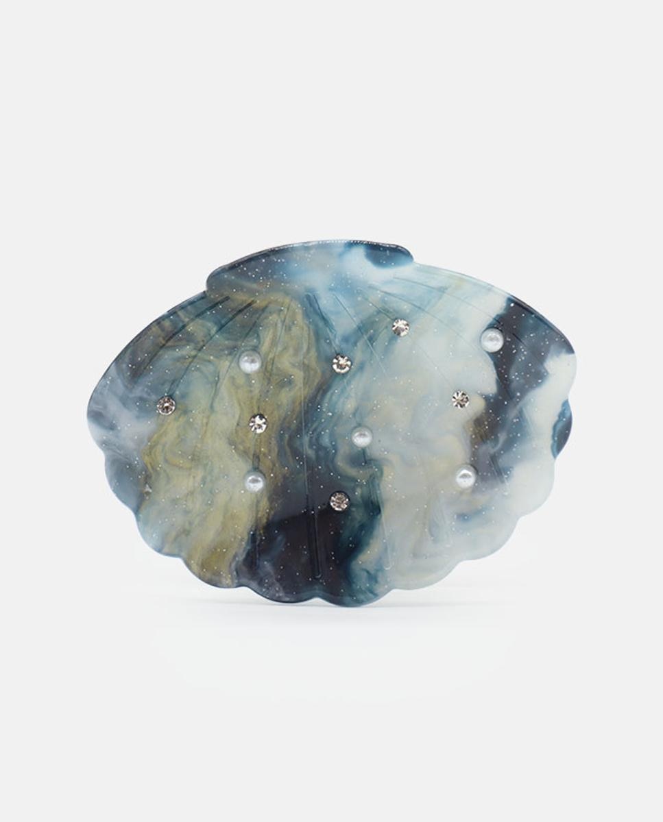 Mola de Concha com Pérolas - Cinzento Verde-2