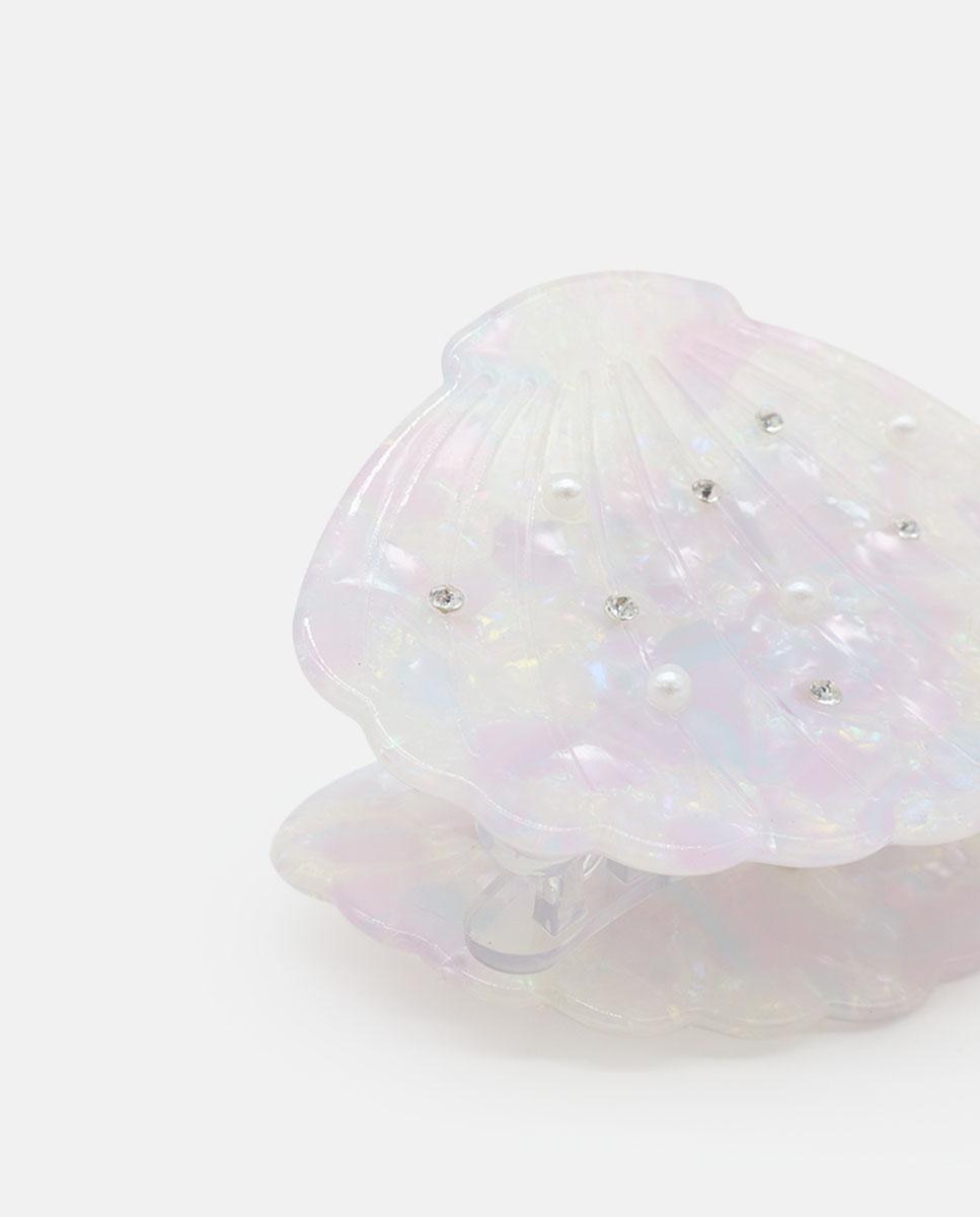 Mola de Concha com Pérolas - Branco Branco-4