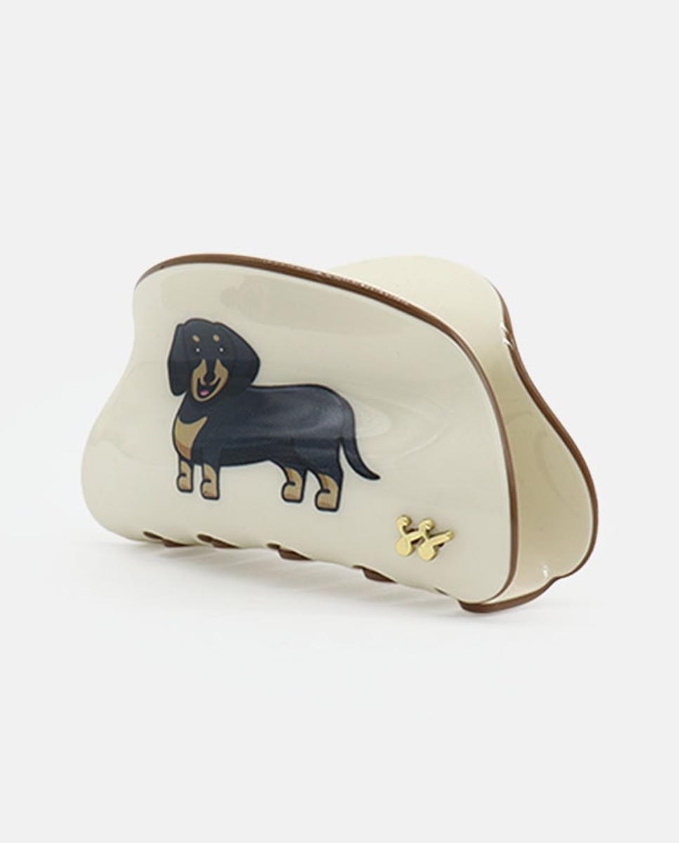 Mola com Cão Teckel Branco-2