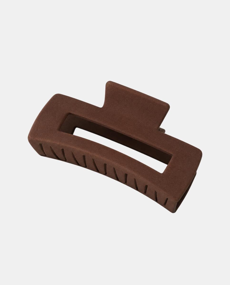 Imagen 0 de PINZA RECTANGULAR ATERCIOPELADA Marrón