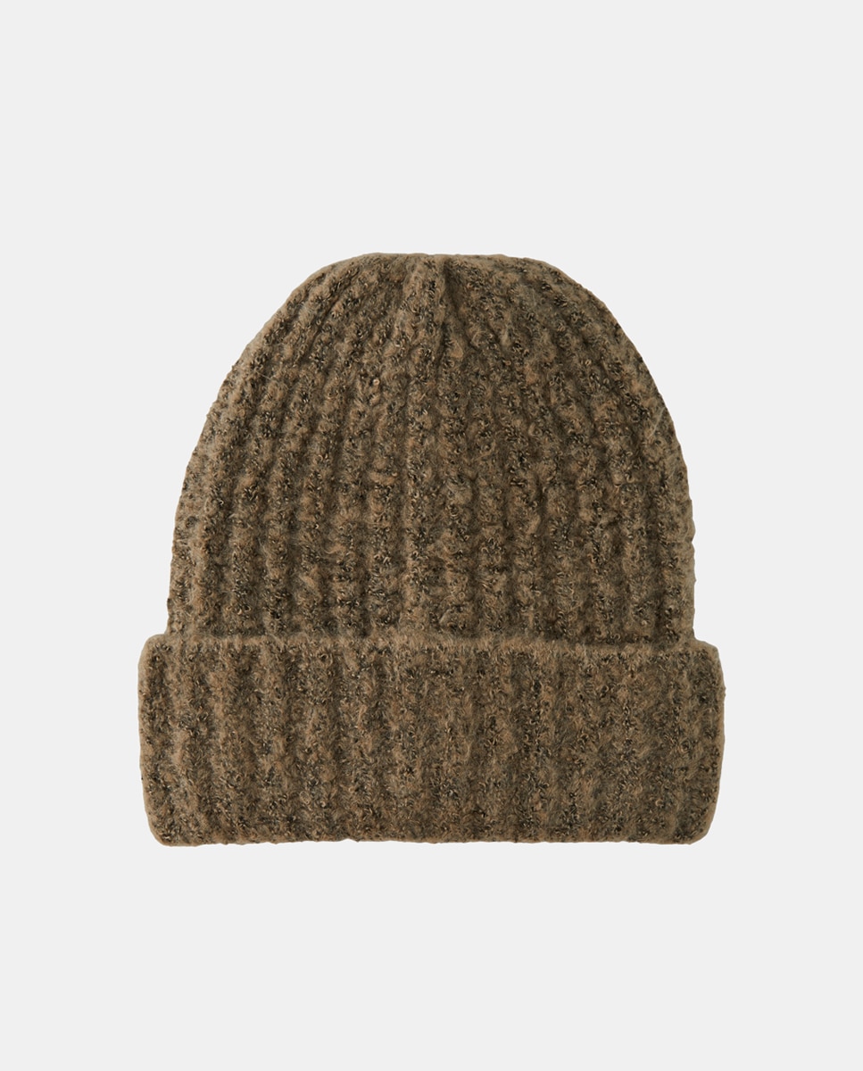 Gorro de Malha com Costura - Preto Castanho-2