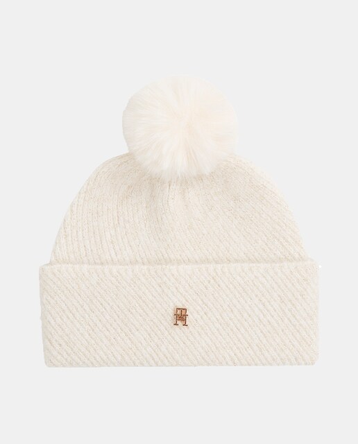 Imagem 0 de Gorro com Pompom e Logótipo - Cinzento-Claro