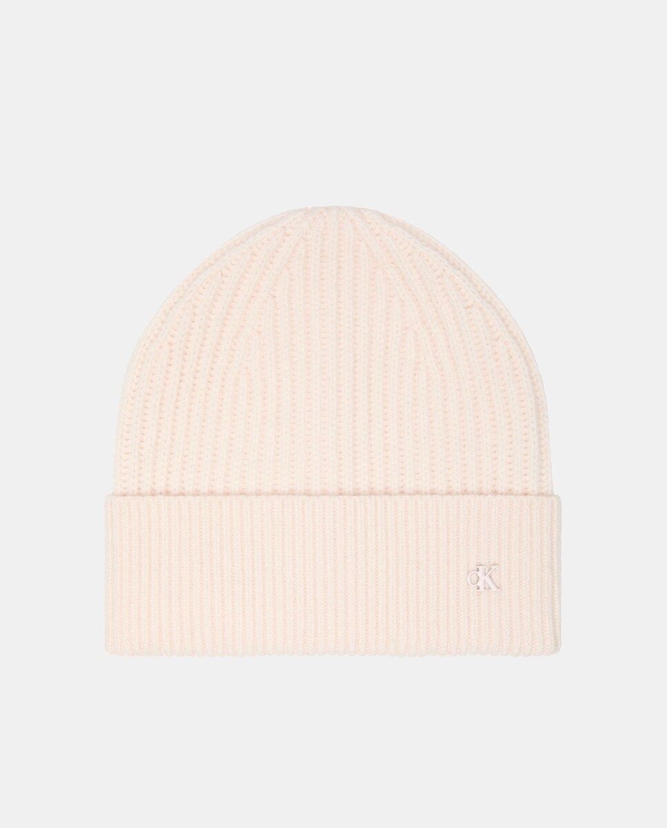 Gorro de Lã com Logótipo Metálico Branco-1