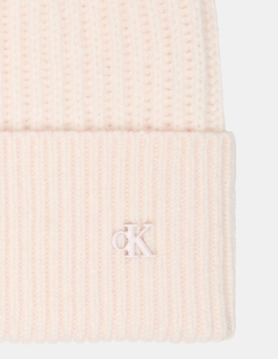 Gorro de Lã com Logótipo Metálico Branco-2