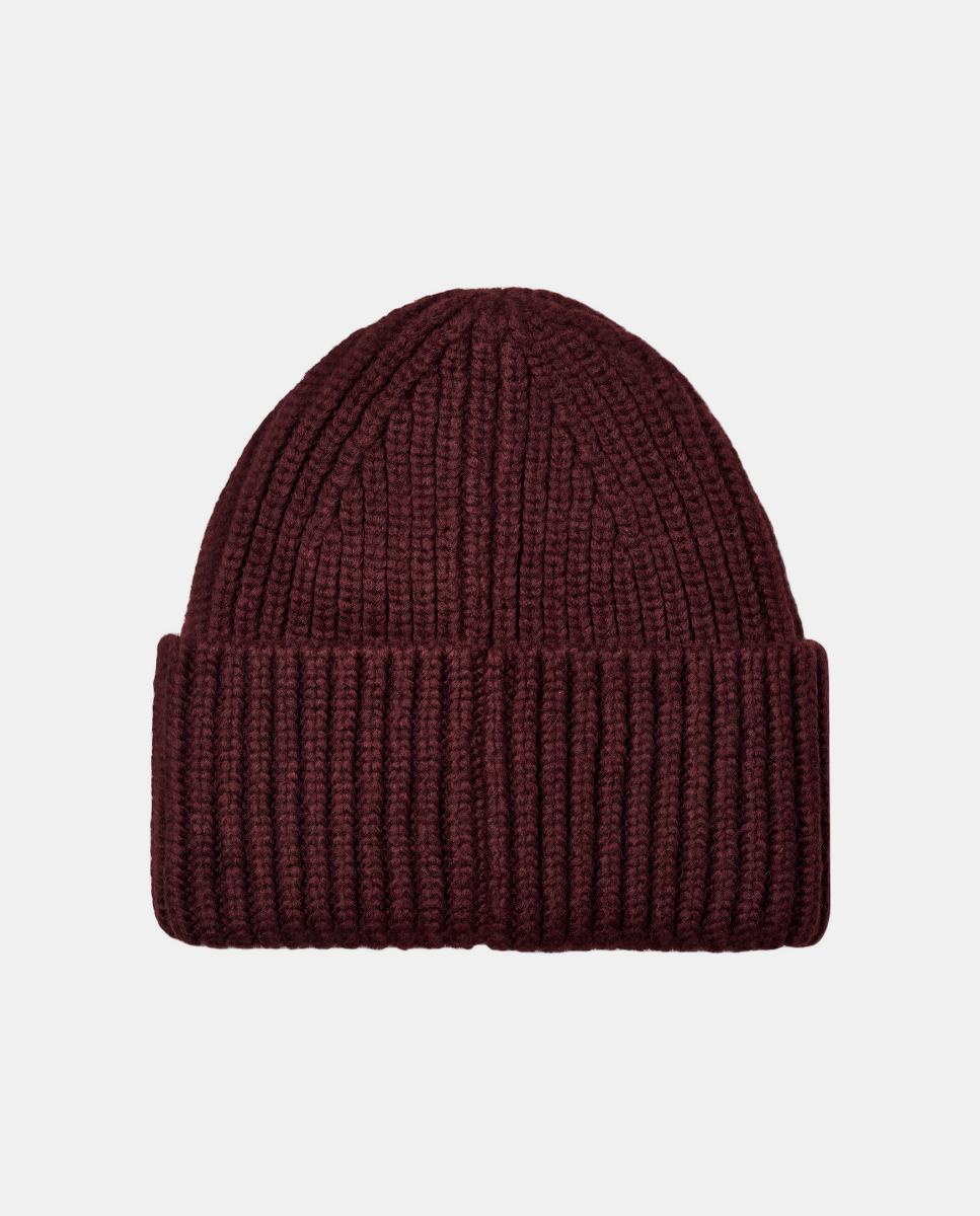 Imagen 2 de Gorro lana canalé Chunky Rib Beanie W Logo - UGG - Burdeos Burdeos