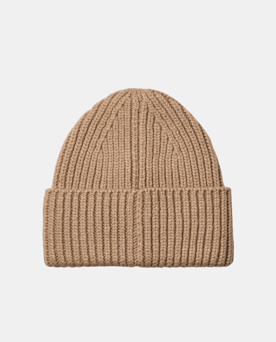 Gorro de Lã Canelada Chunky Crafted Rib Beanie Bege-2