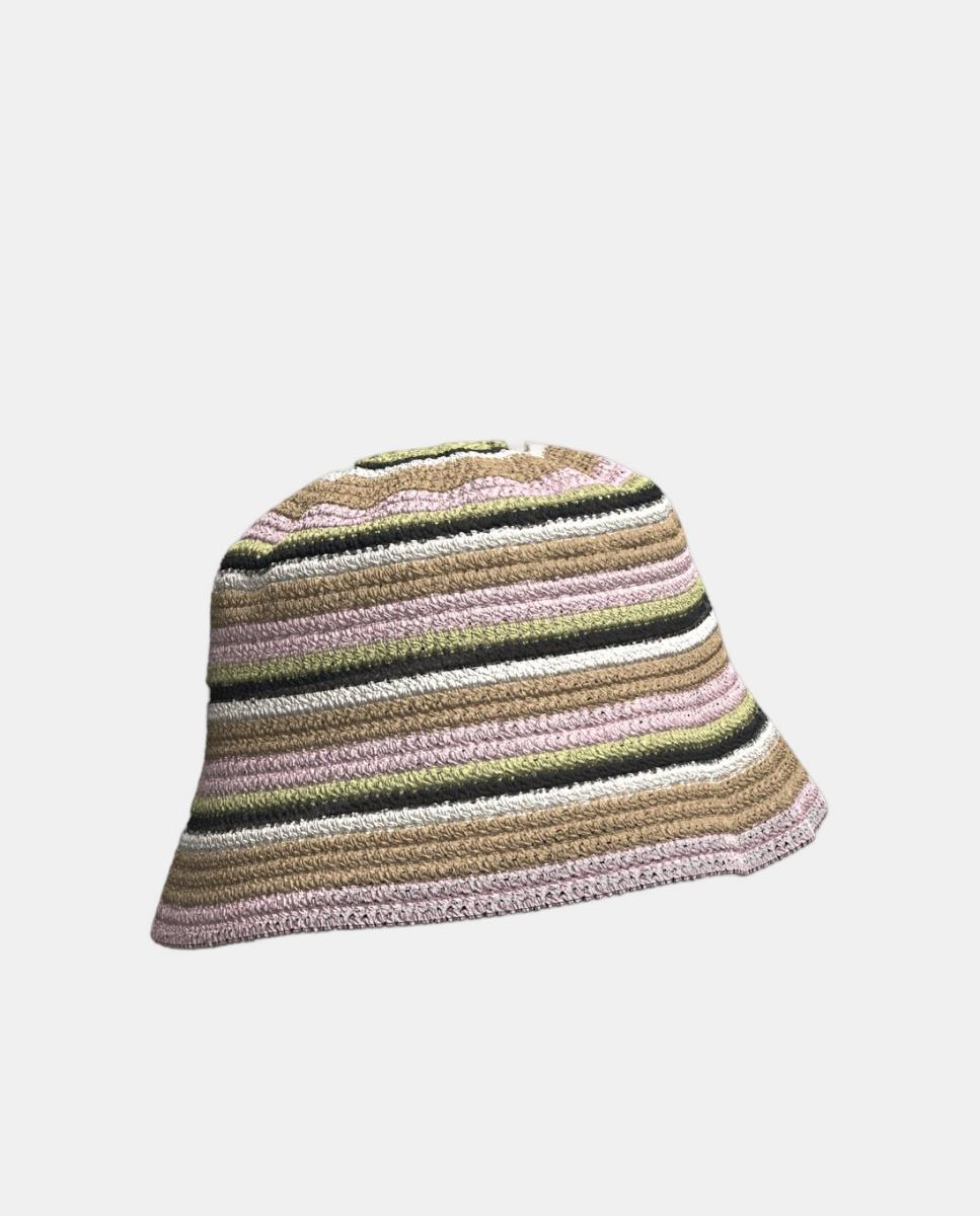 Chapéu de Malha Tipo Crochet com Placa Metálica Multicolor-2