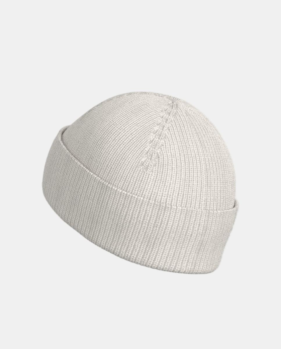 Gorro de punto acanalado en una agradable mezcla de lana con la etiqueta tejida en tonos a juego en el dobladillo delantero - Hugo - Blanco Blanco-3