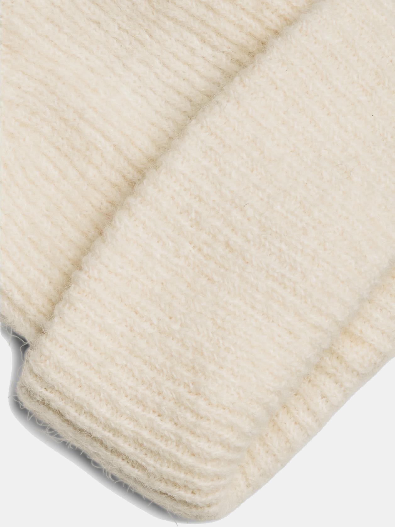 Imagen 2 de Gorro beanie de lana de alpaca - Pieces - Blanco Blanco