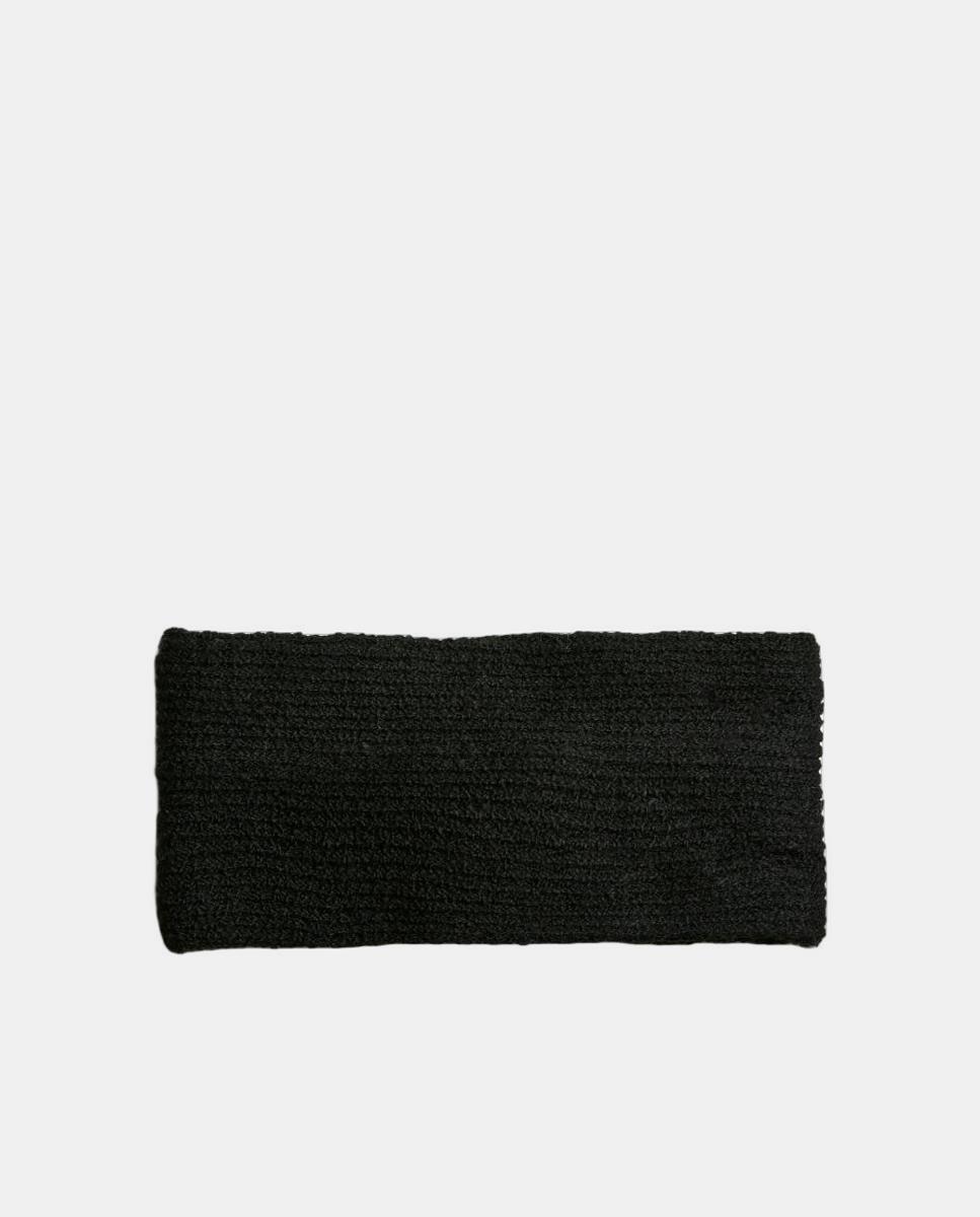 Fita de Cabelo de Malha - Preto Preto-2