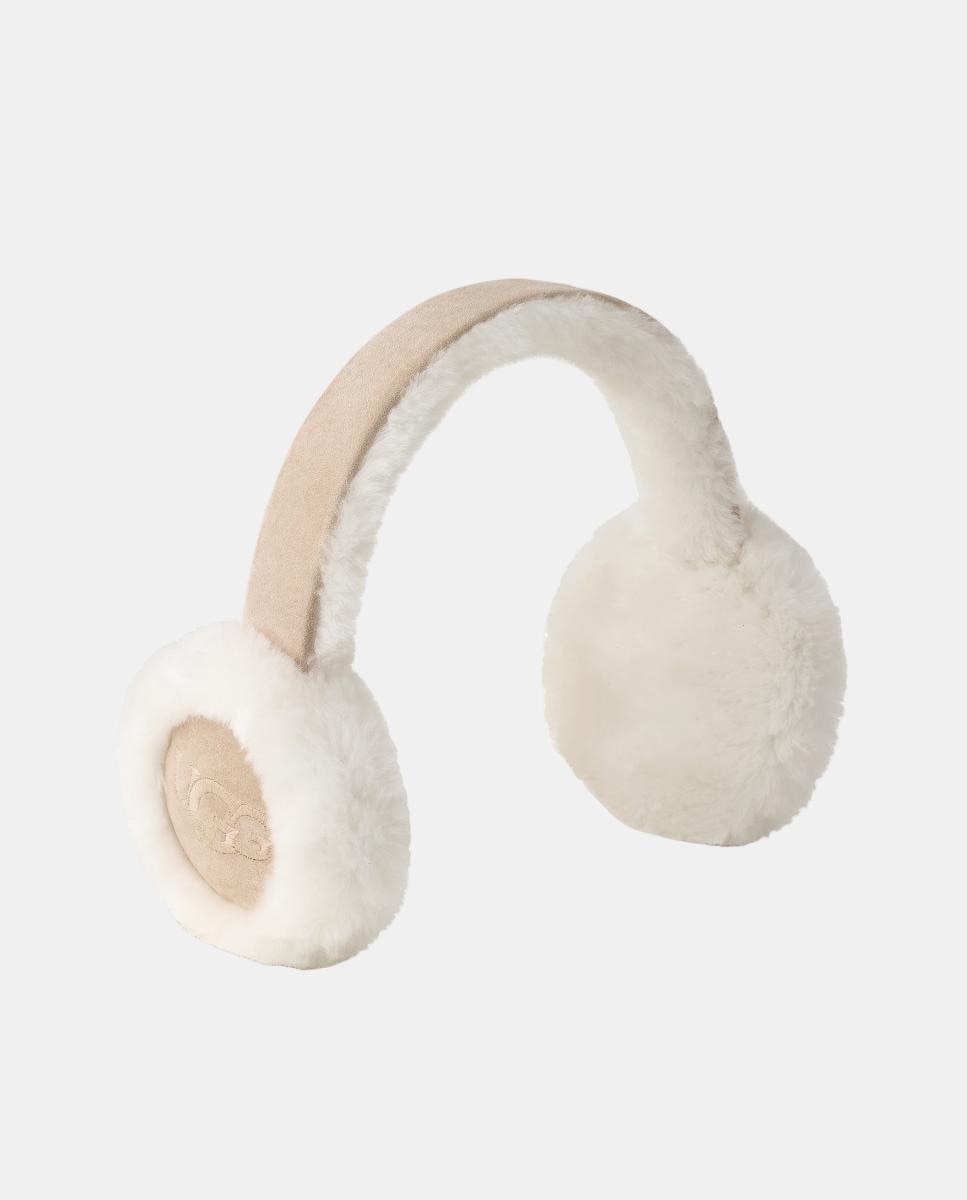 Tapa-Orelhas em Pele com Pelo - Preto Bege-2