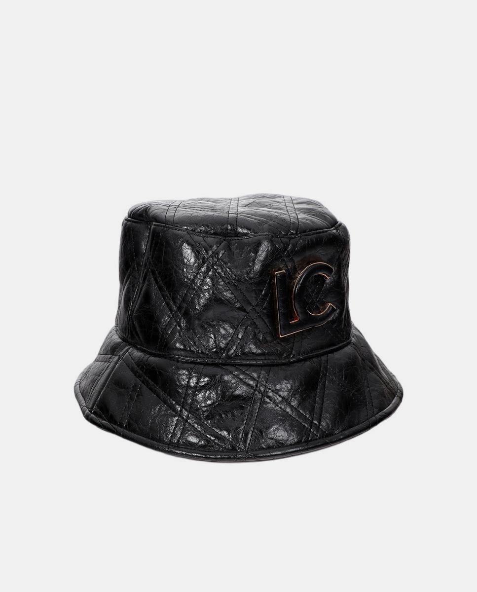 Mala Bucket com Efeito Acolchoado e Logótipo Forrado Preto-2