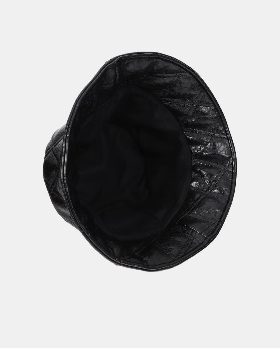 Mala Bucket com Efeito Acolchoado e Logótipo Forrado Preto-3