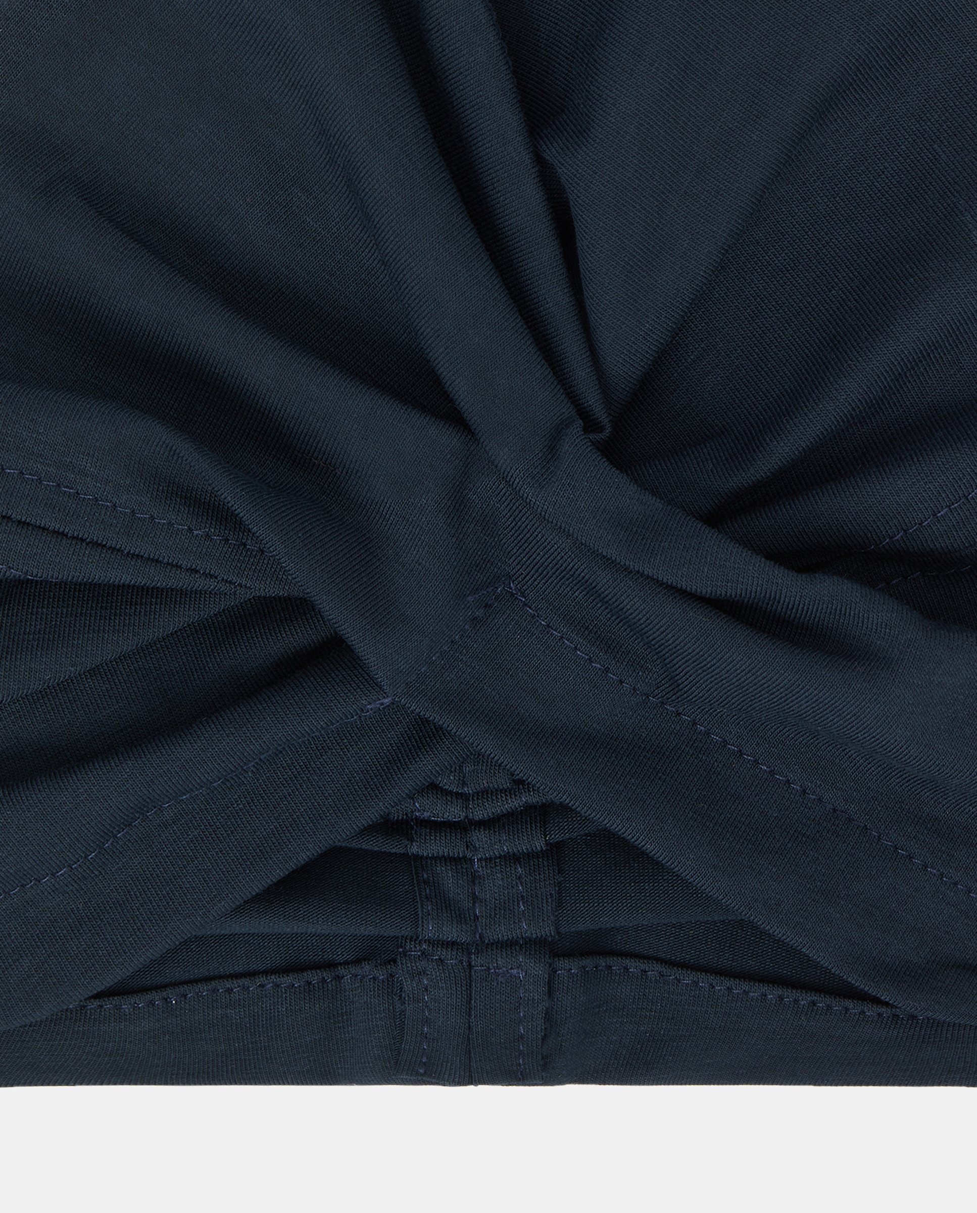 Turbante com Nó e em Algodão Orgânico - Preto Azul-marinho-2