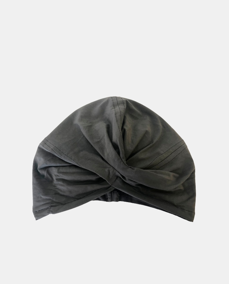 Imagem 0 de Turbante com Nó e em Algodão Orgânico - Preto