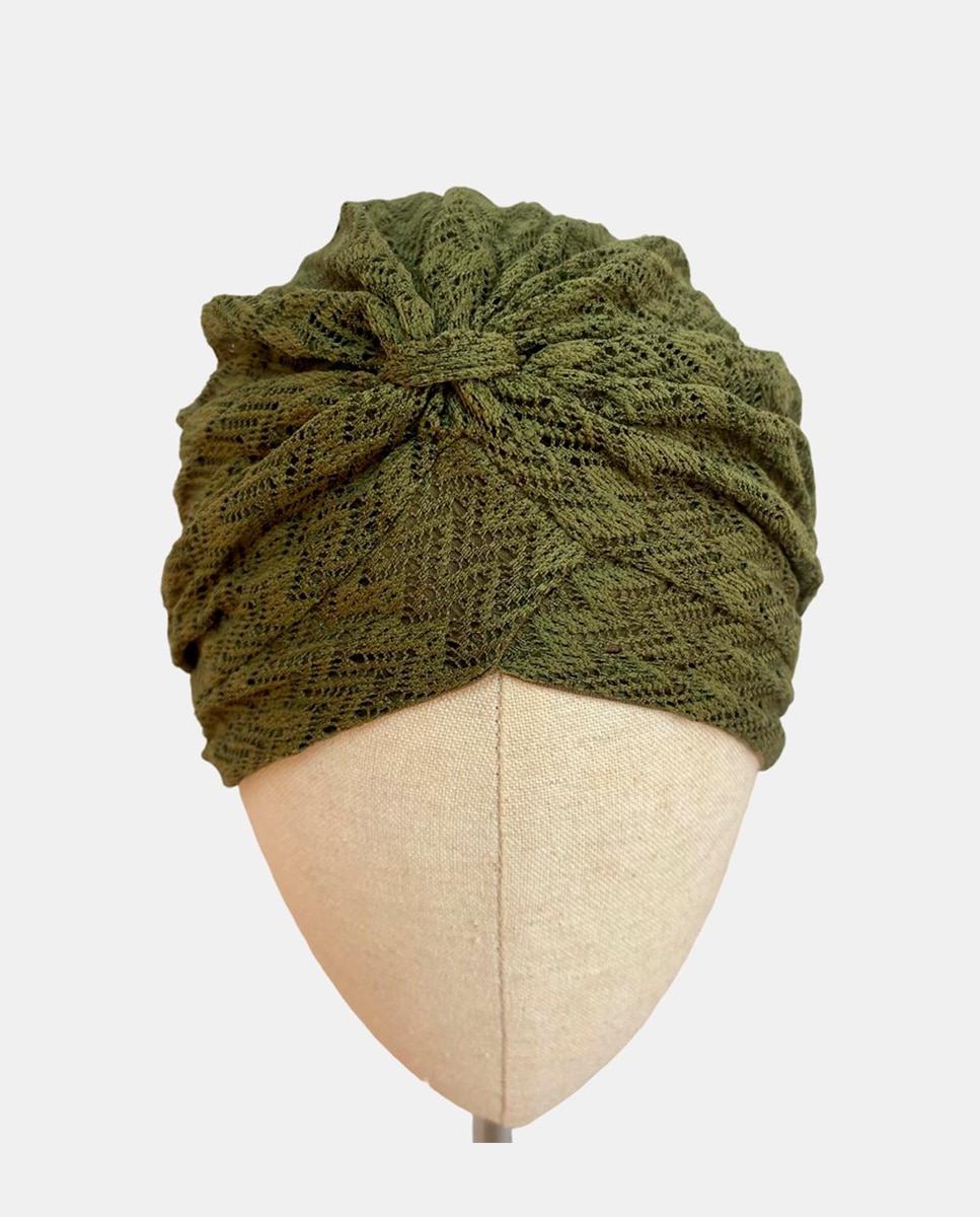 Imagem 0 de Turbante de Crochet Forrado a Bambu - Caqui