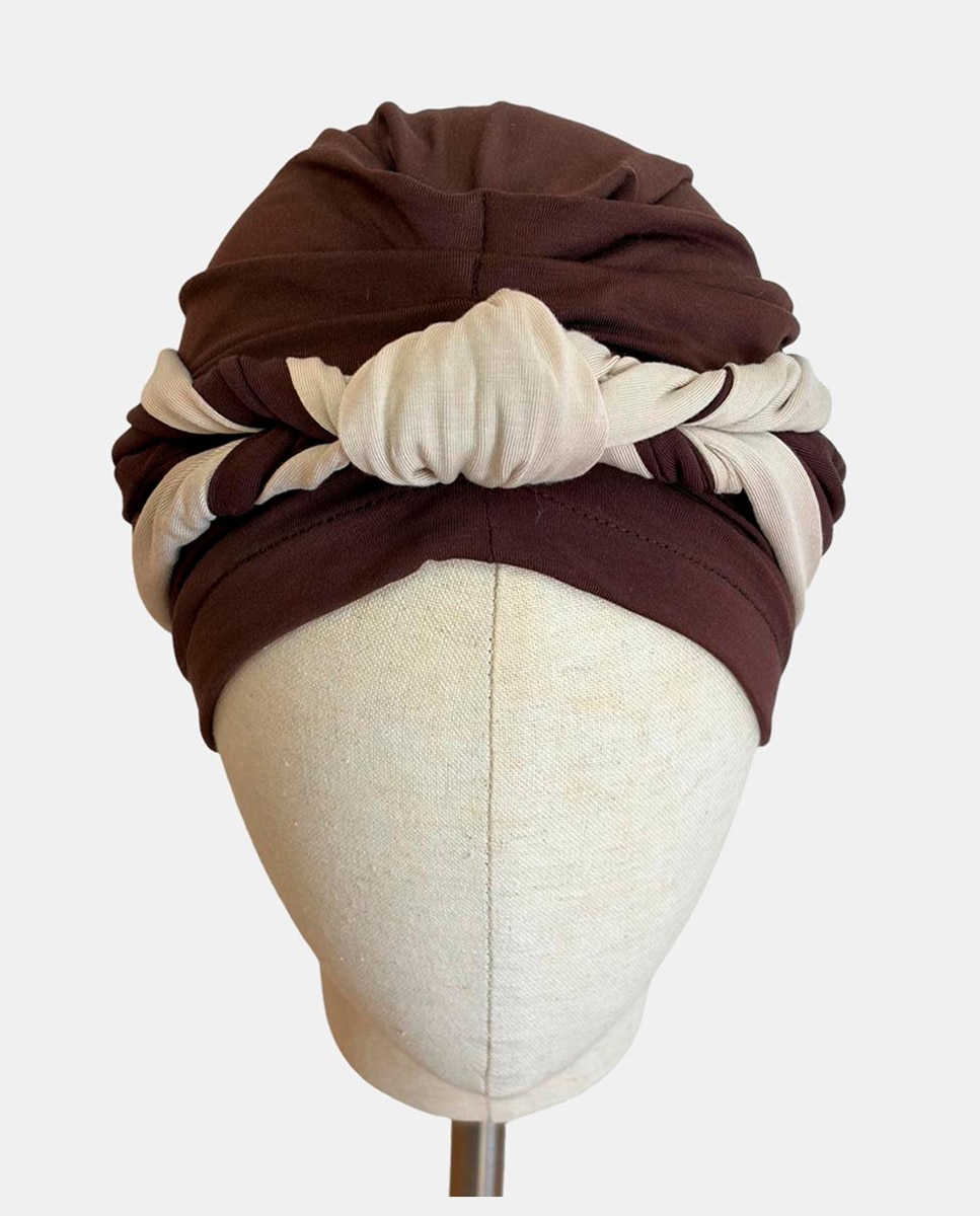 Imagem 0 de Turbante Damman com Trança de Padrão Espinha de Peixe