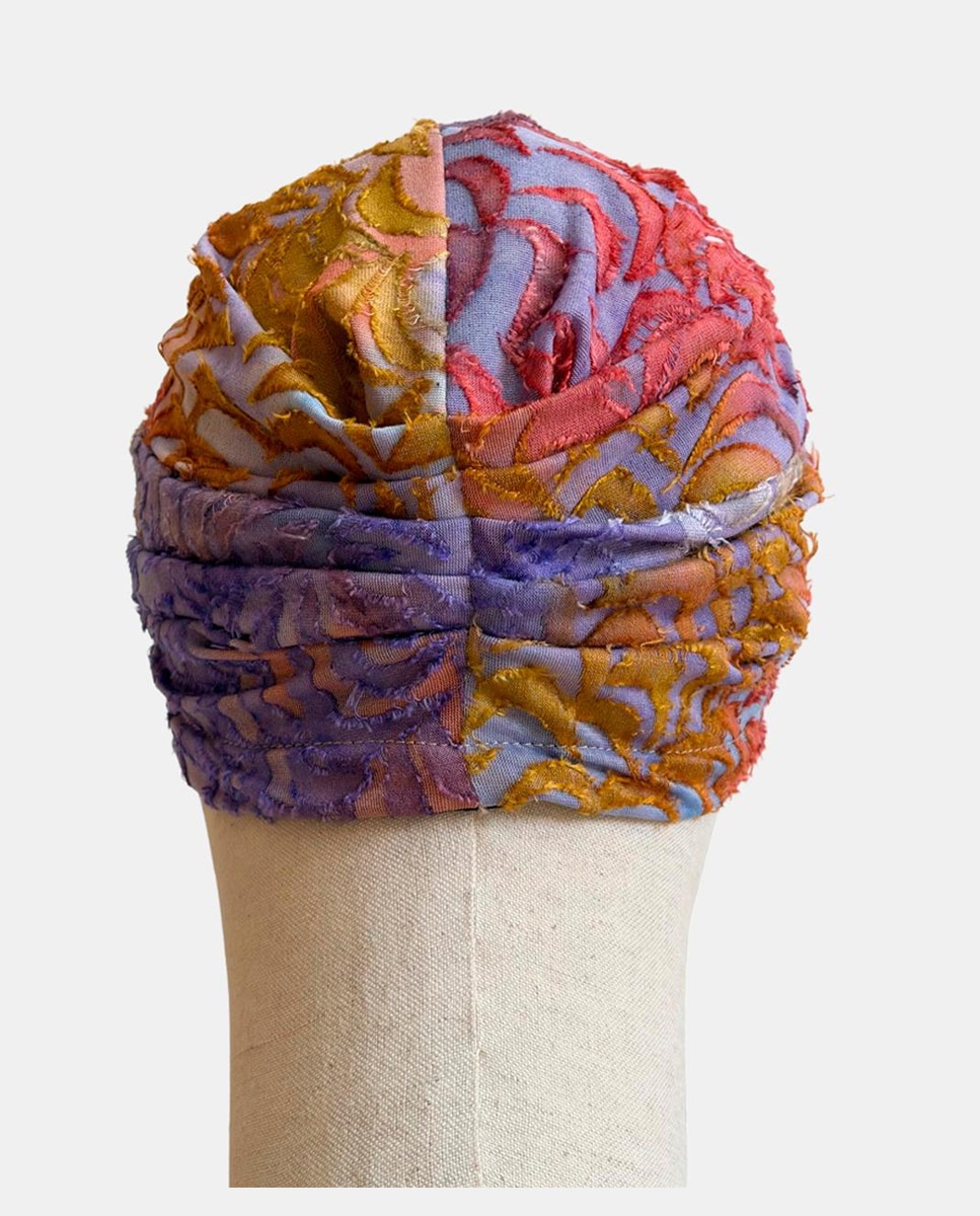 Turbante Angoloa com Nó à Frente Multicolor-2