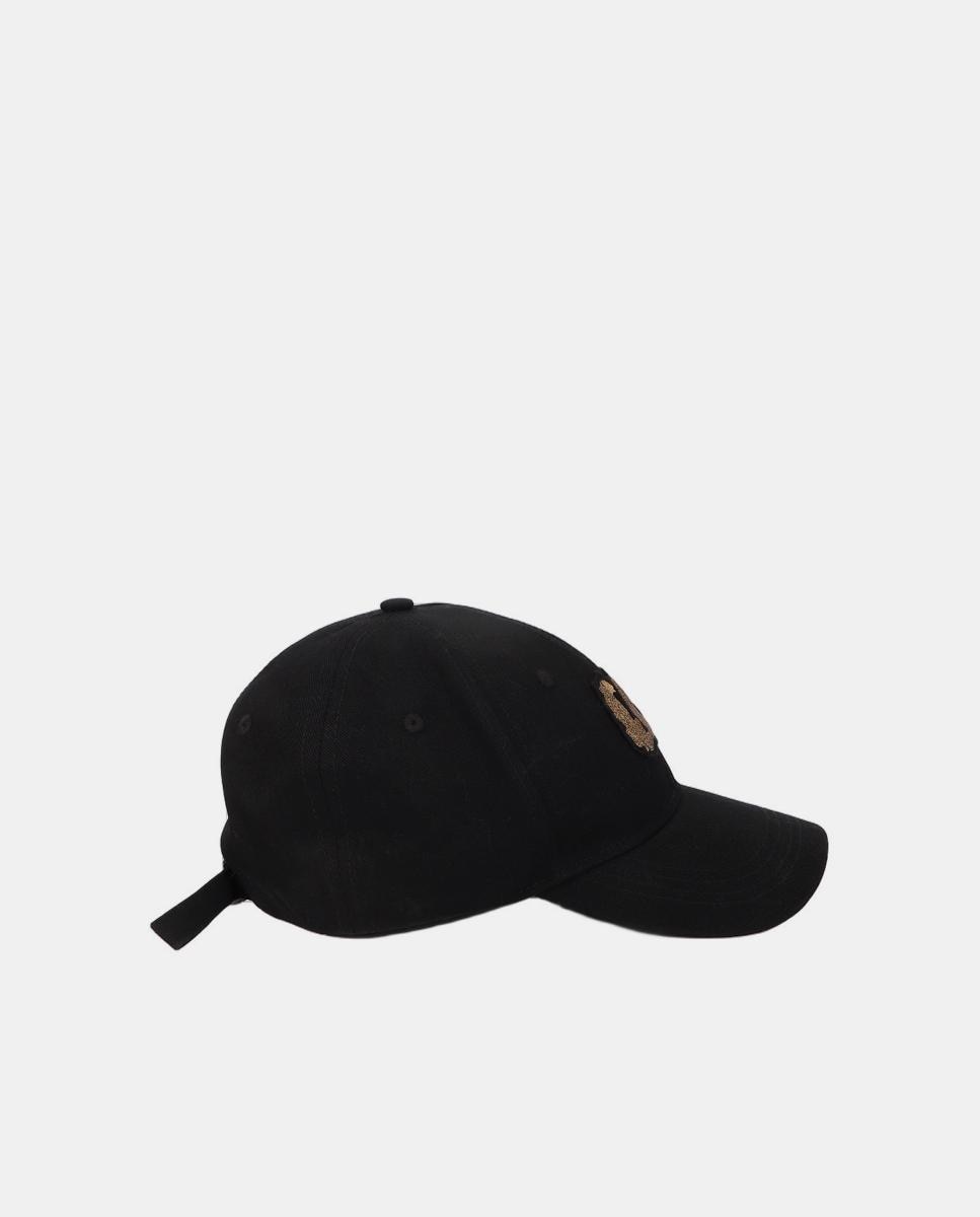 Boné com Detalhe de Leopardo Preto-2