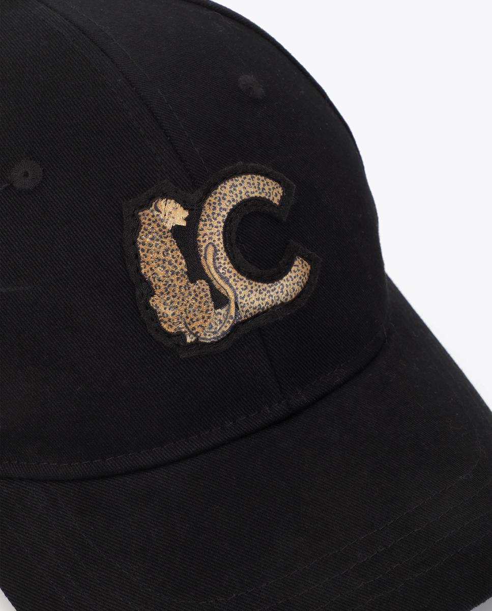 Boné com Detalhe de Leopardo Preto-5