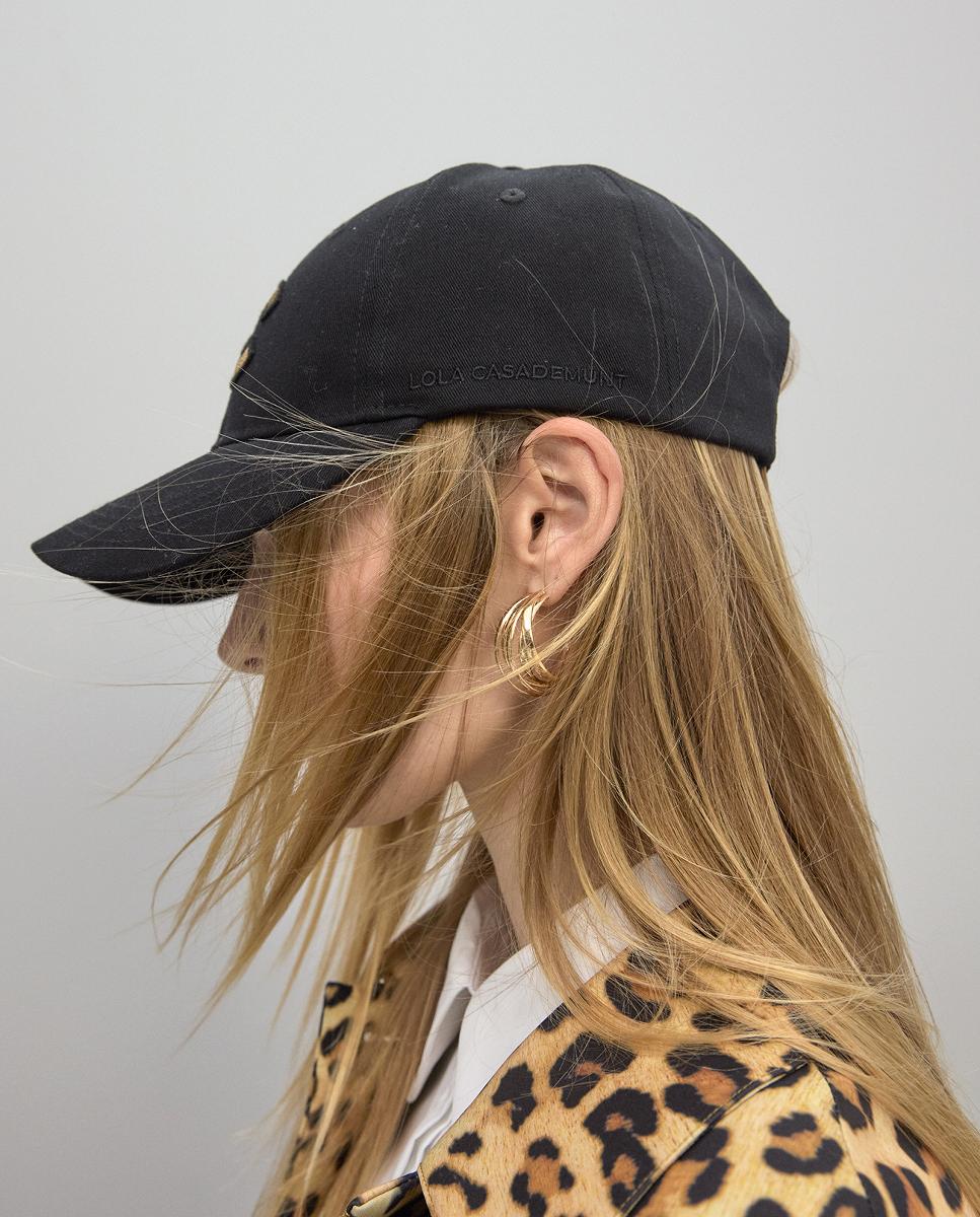 Boné com Detalhe de Leopardo Preto-8
