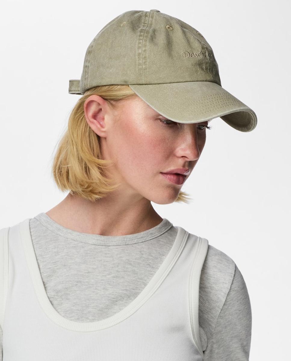 Imagen 3 de Gorra desgastada con mensaje de mujer - Pieces - Verde claro Verde claro