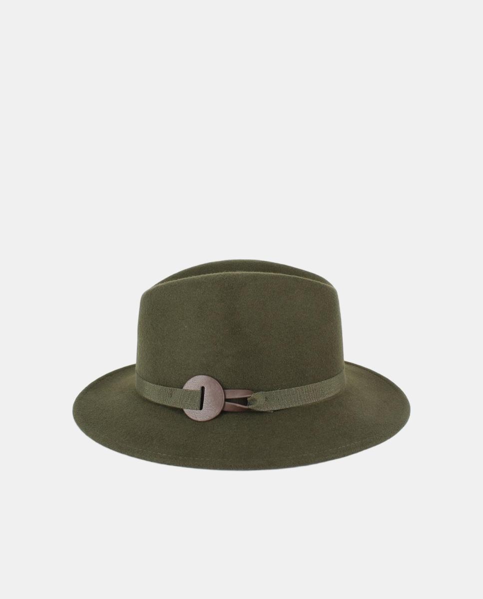 Sombrero small fedora con cinta grosgrain - Tirabasso - Verde Verde-1